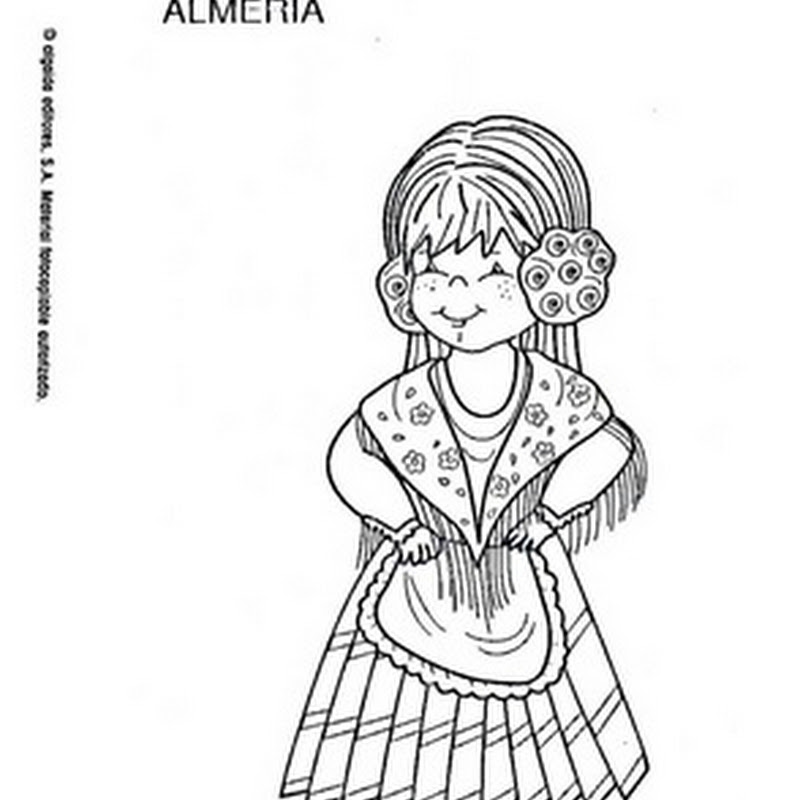 Colorear Trajes típicos de Andalucía Colorear